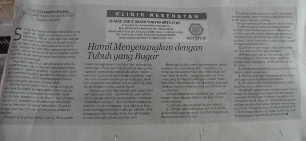 Hamil Menyenangkan Dengan Tubuh yang Bugar