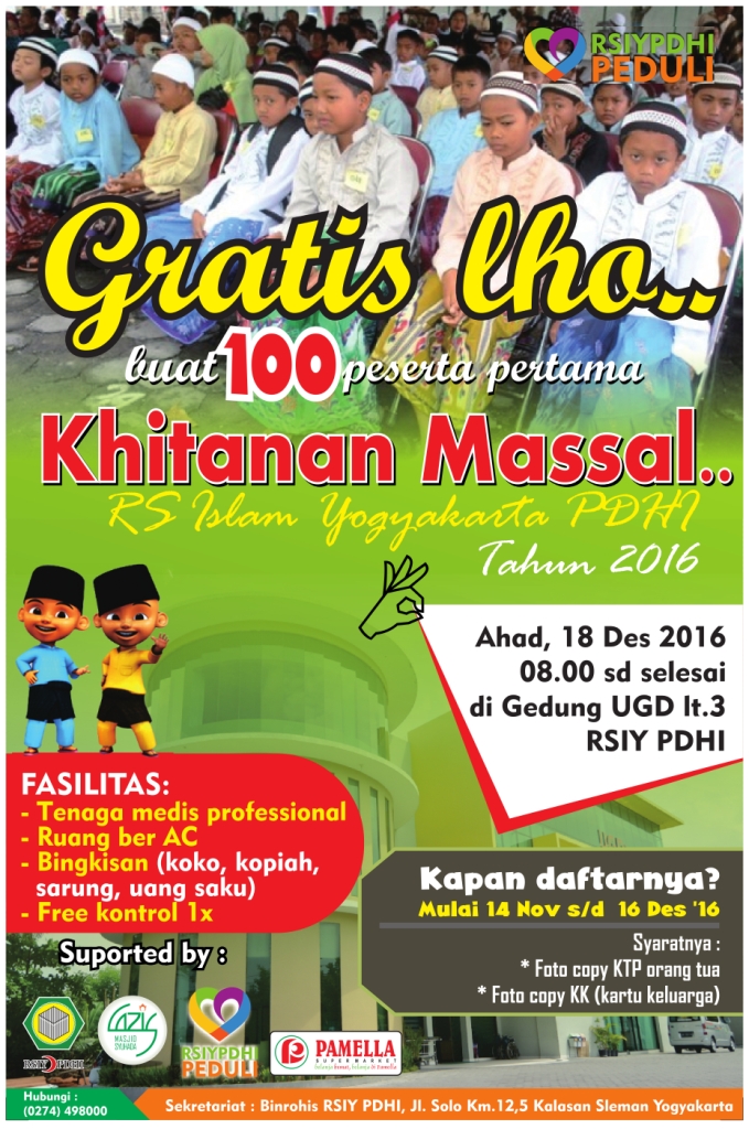 RSIY PDHI Peduli Selenggarakan Khitanan Massal Gratis
