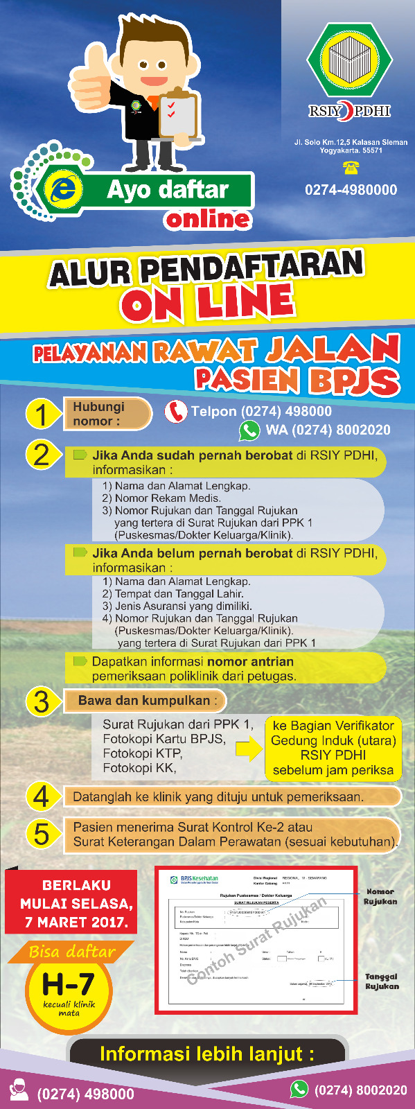 Pengumuman Alur Pendaftaran On Line Layanan Rawat Jalan Pasien BPJS