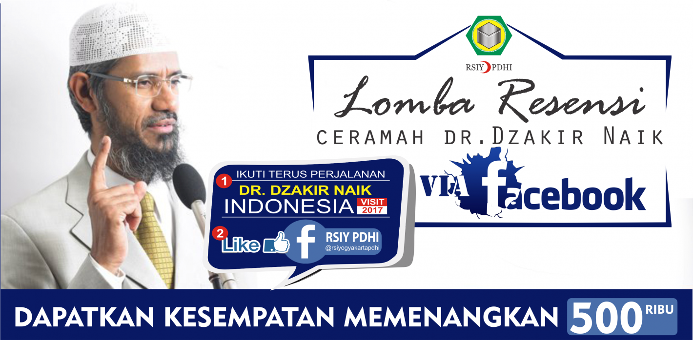 RSIY PDHI Gelar Lomba Resensi Ceramah dr Dzakir Naik