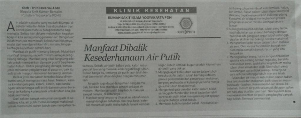 Manfaat Dibalik Kesederhanaan Air Putih