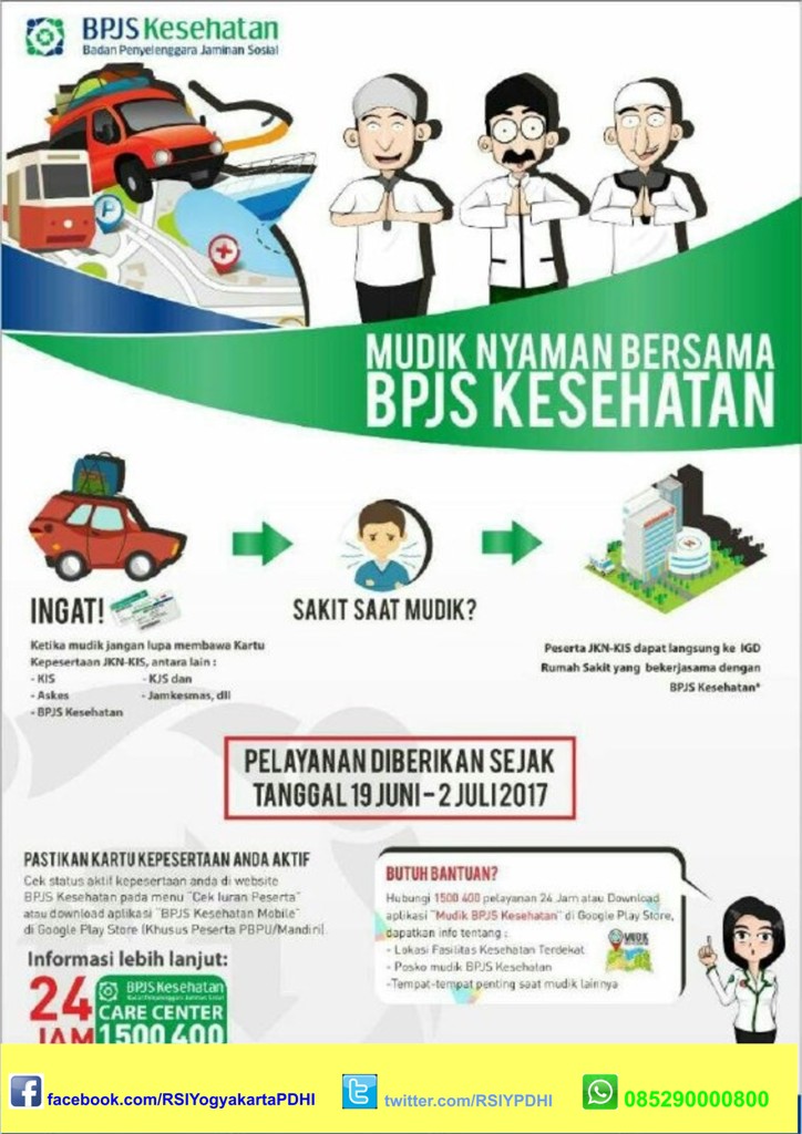 Agar Nyaman di Jalan, RSIY PDHI Himbau Pemudik Membawa Kartu BPJS