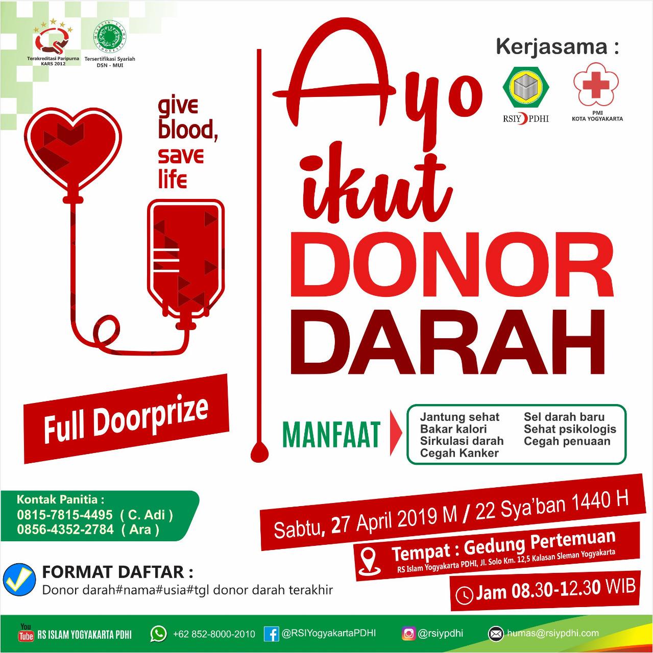 Donor Darah, Menyelamatkan Nyawa dan Menyehatkan Badan